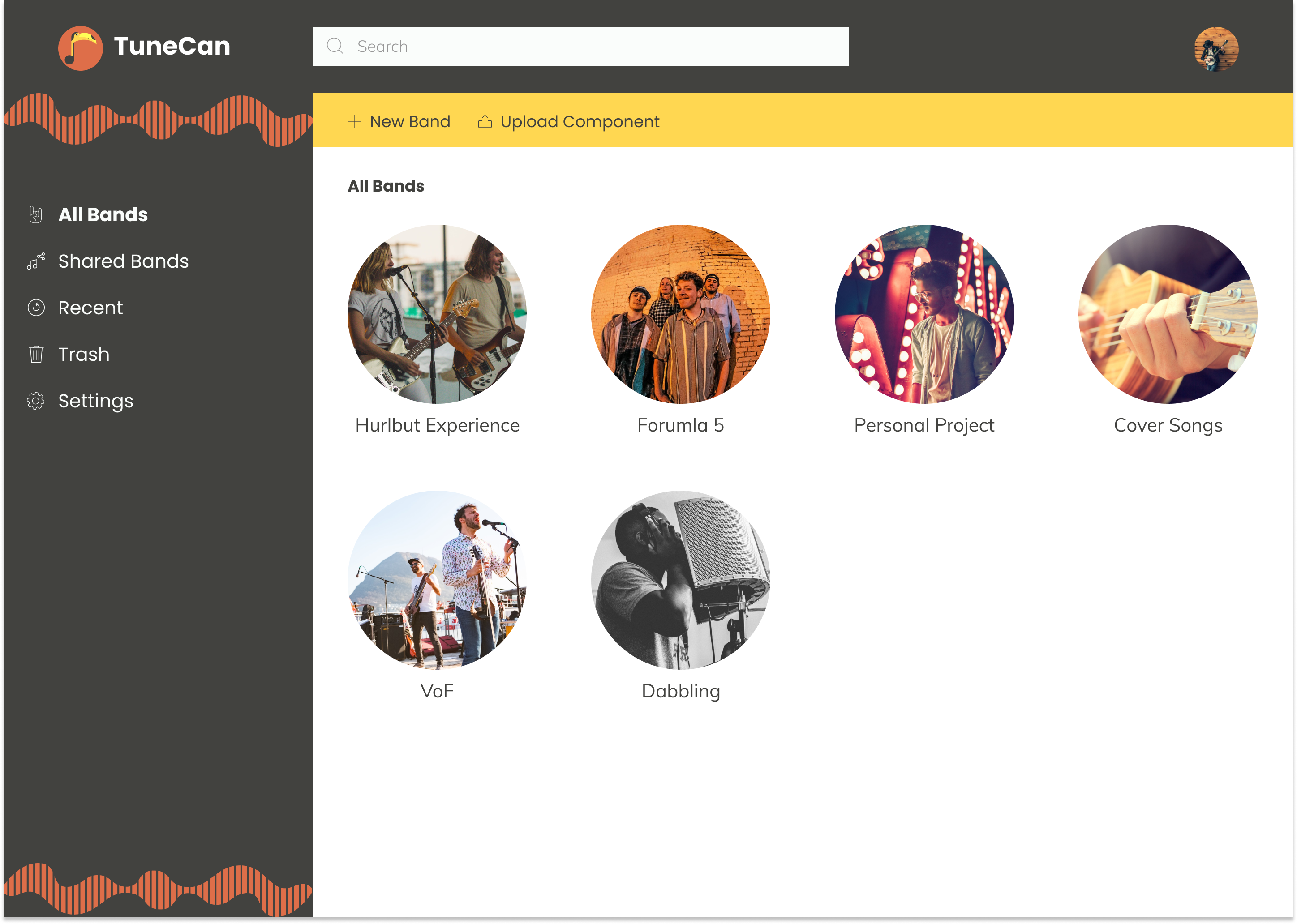 Preference test of divider under the brand name styled as wavy.