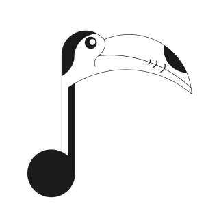 Digitally created logo in black and white
